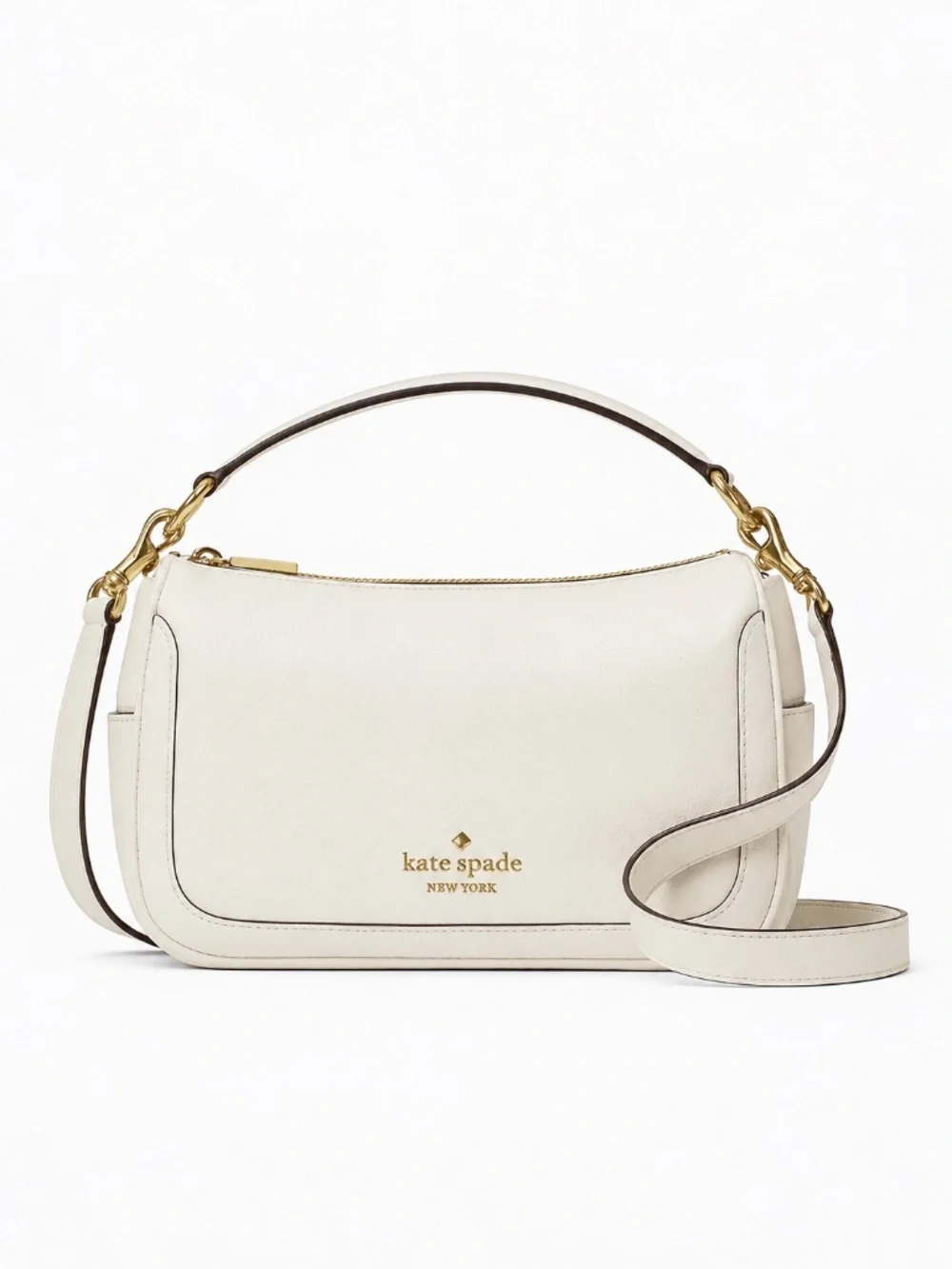 Kate Spade Smoosh Satchel Crossbody Parchment Leather K6047 Hobo Bag NWT